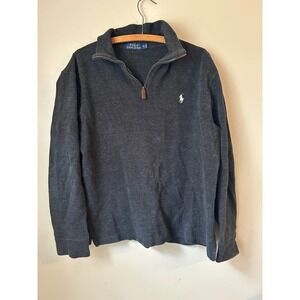 SOLD 

Polo Ralph Lauren Men's Gray Heathered 1/4 Zip Pullover Sweater Size M